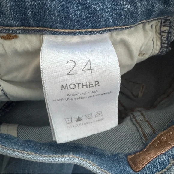 MOTHER The Hustler Ankle Fray Jeans In Thrilling Shots Size 24
